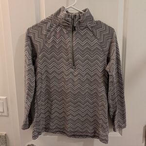 Gray Chevron Eddie Bauer 1/4 Zip